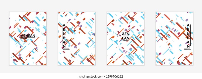 Abstract small bright particles moving on gradient. Dynamic modern design with glitch gradient lines. Futuristic design for extreme sports background. Inspired by deep underwater experience.
