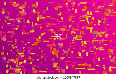 Abstract small bright particles moving on gradient. Dynamic modern design with glitch gradient lines. Futuristic design for extreme sports background. Inspired by deep underwater experience.