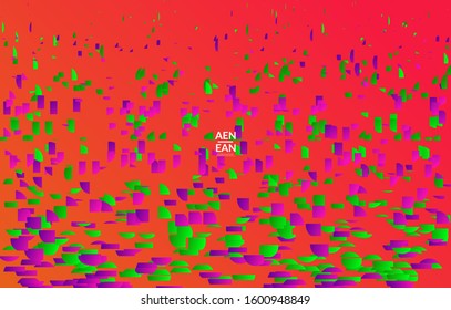 Abstract small bright particles moving on gradient. Dynamic modern design with glitch gradient lines. Futuristic design for extreme sports background. Inspired by deep underwater experience.