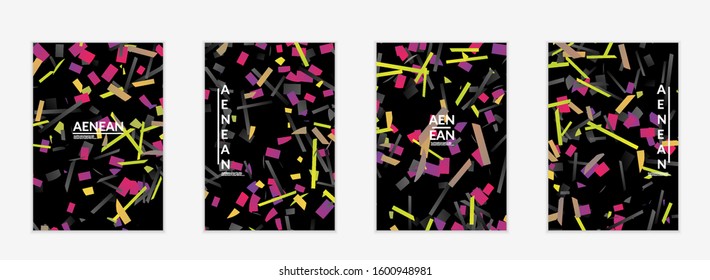 Abstract small bright particles moving on gradient. Dynamic modern design with glitch gradient lines. Futuristic design for extreme sports background. Inspired by deep underwater experience.