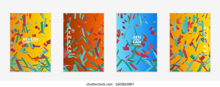 Abstract small bright particles moving on gradient. Dynamic modern design with glitch gradient lines. Futuristic design for extreme sports background. Inspired by deep underwater experience.