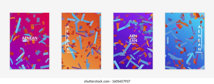 Abstract small bright particles moving on gradient. Dynamic modern design with glitch gradient lines. Futuristic design for extreme sports background. Inspired by deep underwater experience.
