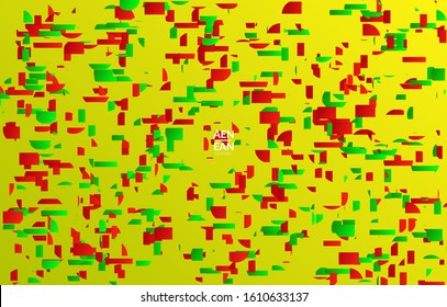 Abstract small bright particles moving on gradient. Dynamic modern design with glitch gradient lines. Futuristic design for extreme sports background. Inspired by deep underwater experience.