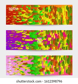 Abstract small bright particles moving on gradient. Dynamic modern design with glitch gradient lines. Futuristic design for extreme sports background. Inspired by deep underwater experience.