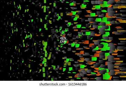 Abstract small bright particles moving on gradient. Dynamic modern design with glitch gradient lines. Futuristic design for extreme sports background. Inspired by deep underwater experience.