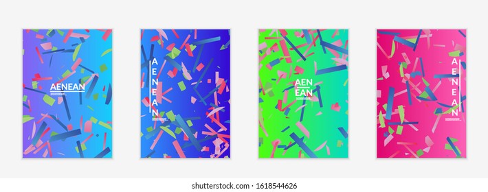 Abstract small bright particles moving on gradient. Dynamic modern design with glitch gradient lines. Futuristic design for extreme sports background. Inspired by deep underwater experience.