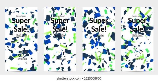 Abstract small bright particles moving on gradient. Dynamic modern design with glitch gradient lines. Vector design for disco music background. Colorful sound of music visualization.