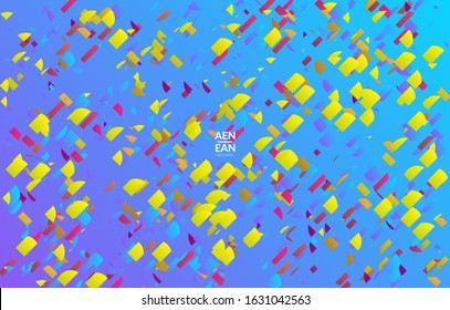 Abstract small bright particles moving on gradient. Dynamic modern design with glitch gradient lines. Vector design for disco music background. Colorful sound of music visualization.