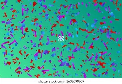 Abstract small bright particles moving on gradient. Dynamic modern design with glitch gradient lines. Vector design for disco music background. Colorful sound of music visualization.