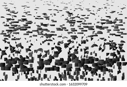 Abstract small bright particles moving on gradient. Dynamic modern design with glitch gradient lines. Vector design for disco music background. Colorful sound of music visualization.