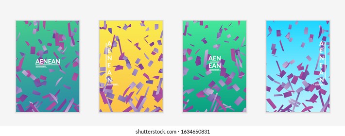 Abstract small bright particles moving on gradient. Dynamic modern design with glitch gradient lines. Vector design for disco music background. Colorful sound of music visualization.