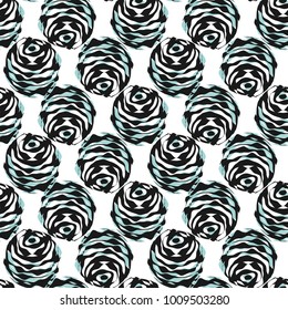 Abstract small circles background. Creative geometric pattern. Modern design black and blue background.
