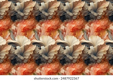 Pequeño arreglo floral abstracto, todo sobre el diseño con un fondo de la textura para la fábrica de la impresión textil