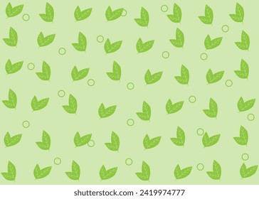 Resumen de pequeñas hojas verdes fondo y diseño de patrones