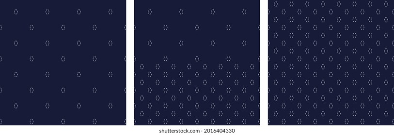 Resumen de formas de motivos geométricos patrón de fondo mínimo continuo. Nave textil de diseño moderno, vestido de mujer, camiseta de hombre por todo el bloque de impresión.