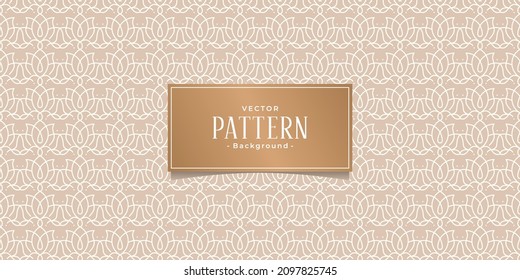 Abstract small white flowers motif pattern classic gold background. Modern bordure ditsy floral fabric design textile swatch, ladies dress, man shirt, fashion garment, silk scarf all over print block.