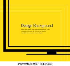 Abstract smart TV symbol background for business design, technology, presentation, widescreen, television, multimedia, advertisement. Flat design style