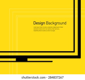 Abstract smart TV symbol background for business design, technology, presentation, widescreen, television, multimedia, advertisement. Flat design style
