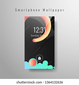 Abstract smartphone modern wallpaper stylish vector design