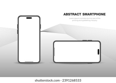 abstract smartphone white mockup background