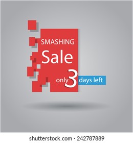 Abstract Smashing Sale design,eps10 Vector.