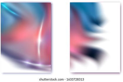 Abstract  smeared divorced background cover set with glowing flare lines