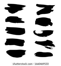Abstrakte Abstriche an Farbflecken auf Weißpapier