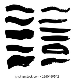Abstract smears of paint spots on white paper