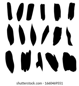 Abstract smears of paint spots on white paper