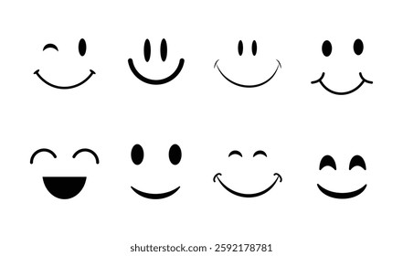 abstract smile icon template vector design