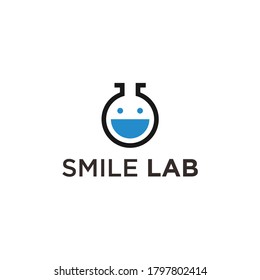 abstract smile logo. lab icon