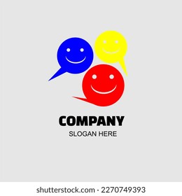 Abstraktes Lächeln, Logo einer Sprachblase, Vektorgrafik
