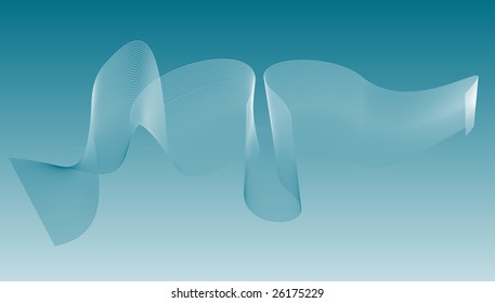Abstract smoke background. Blue line.