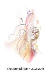 Abstract smoke background with diamonds