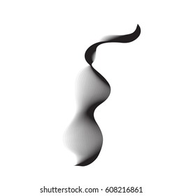 Abstract Smoke black line vector