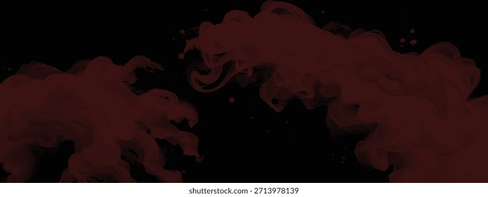 Abstractas nubes de Smoke fluyendo en un espacio atmosférico oscuro