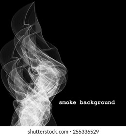 Abstract smoke isolated on black.  Vector illustration. Eps 10
