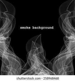 Abstract smoke isolated on black.  Vector illustration. Eps 10
