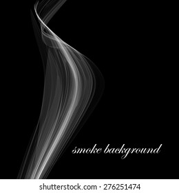 Abstract smoke isolated on black.  Vector illustration. Eps 10