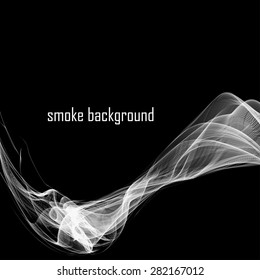 Abstract smoke isolated on black.  Vector illustration. Eps 10