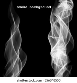 Abstract smoke isolated on black.  Vector illustration. Eps 10