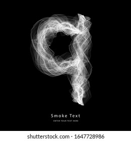 Texto de letra de letra de letra de letra minúscula de humo abstracto efecto de pincel ahumado de pluma.