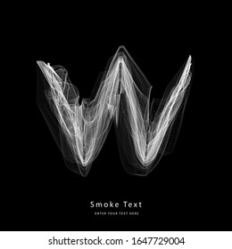 Abstract smoke lower case alphabet letter text art smoky pen brush effect.