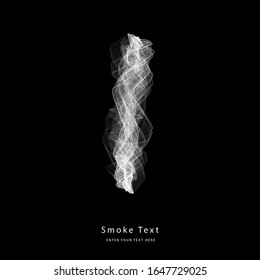 Texto de letra de letra de letra de letra minúscula de humo abstracto efecto de pincel ahumado de pluma.