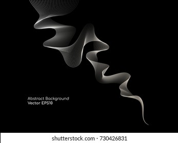 Abstract smoke on black background