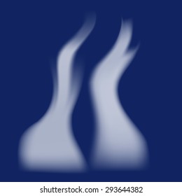 Abstract smoke on a blue background. Vector illustration.
