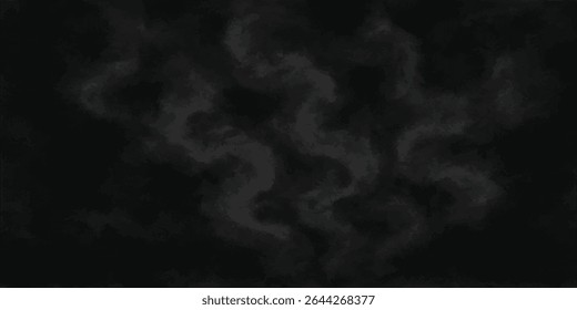 Abstract smoke on a dark black background, resembling a mysterious night sky with hints of colored mist and an explosive, stormy texture