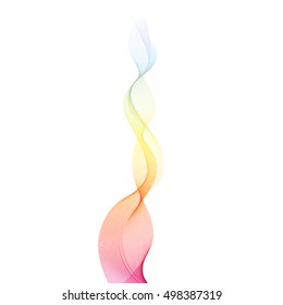 Abstract Smoke Shape. Vector Colorful Wave.