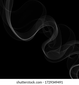 abstract smoke. translucent wave on a black background