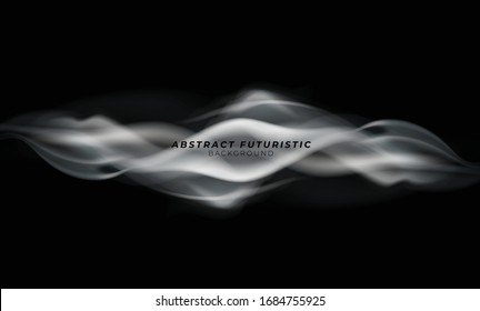 Abstract Smoke transparent background, Abstract futuristic art wallpaper. Vector illustration.